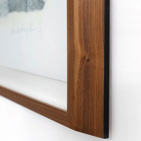 Thomas Rainsford trademark frame shown here in walnut with black detail and conservation glass